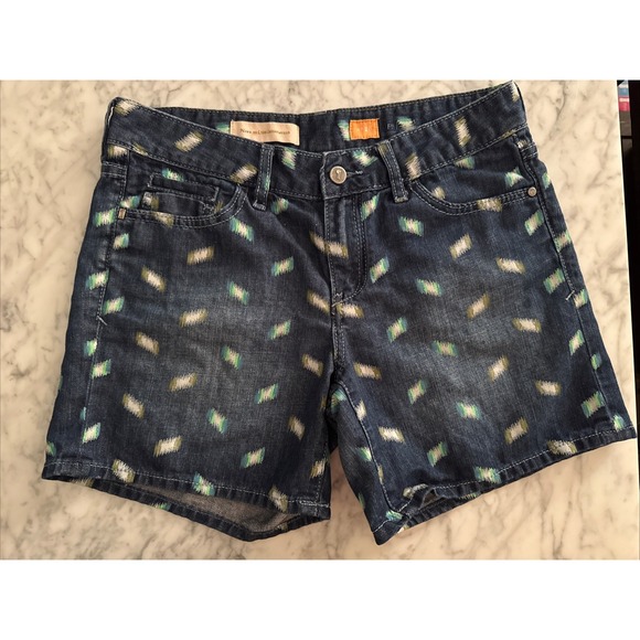 Pilcro and the Letterpress Jeans Shorts W28 Blue Denim Pattern Anthropologie‎ - Picture 4 of 7